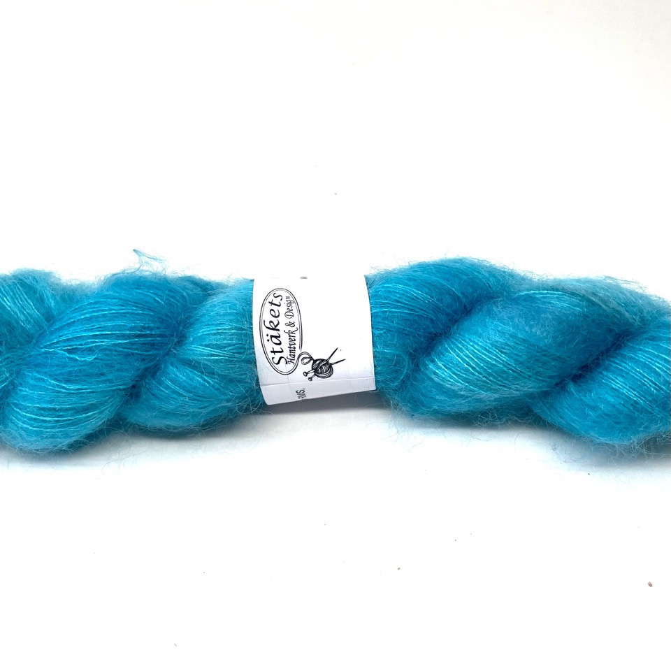 Handfärgad Kidsilk  turkos - 2