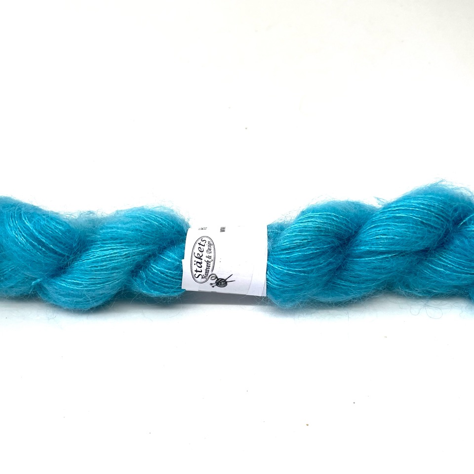 Handfärgad Kidsilk  turkos - 3