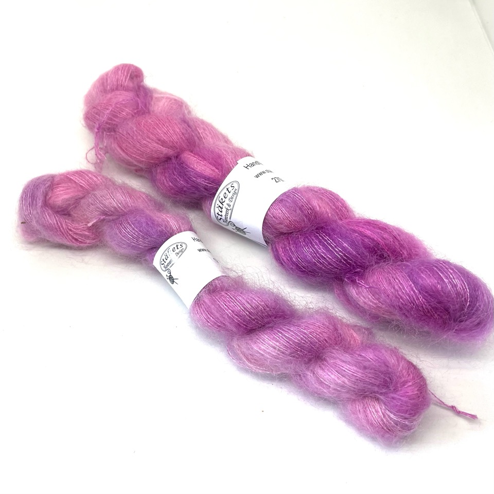 Handfärgad Kidsilk  rosalila