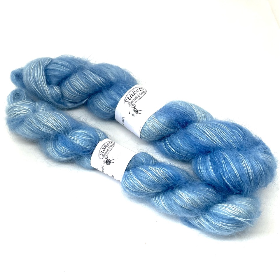 Hand-dyed Kidsilk blue
