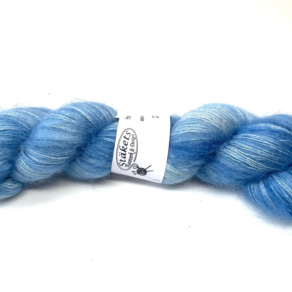 Hand-dyed Kidsilk blue - 2