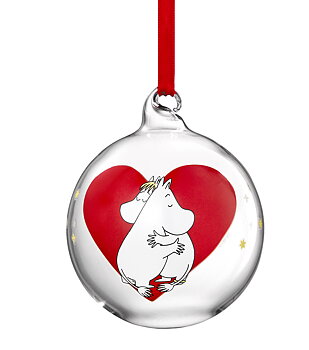 Moomin Christmas Tree Ball 7 cm - Heart