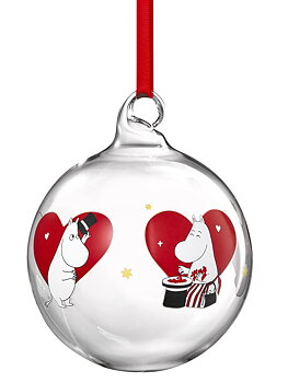 Moomin Christmas Tree Ball 9 cm - Heart