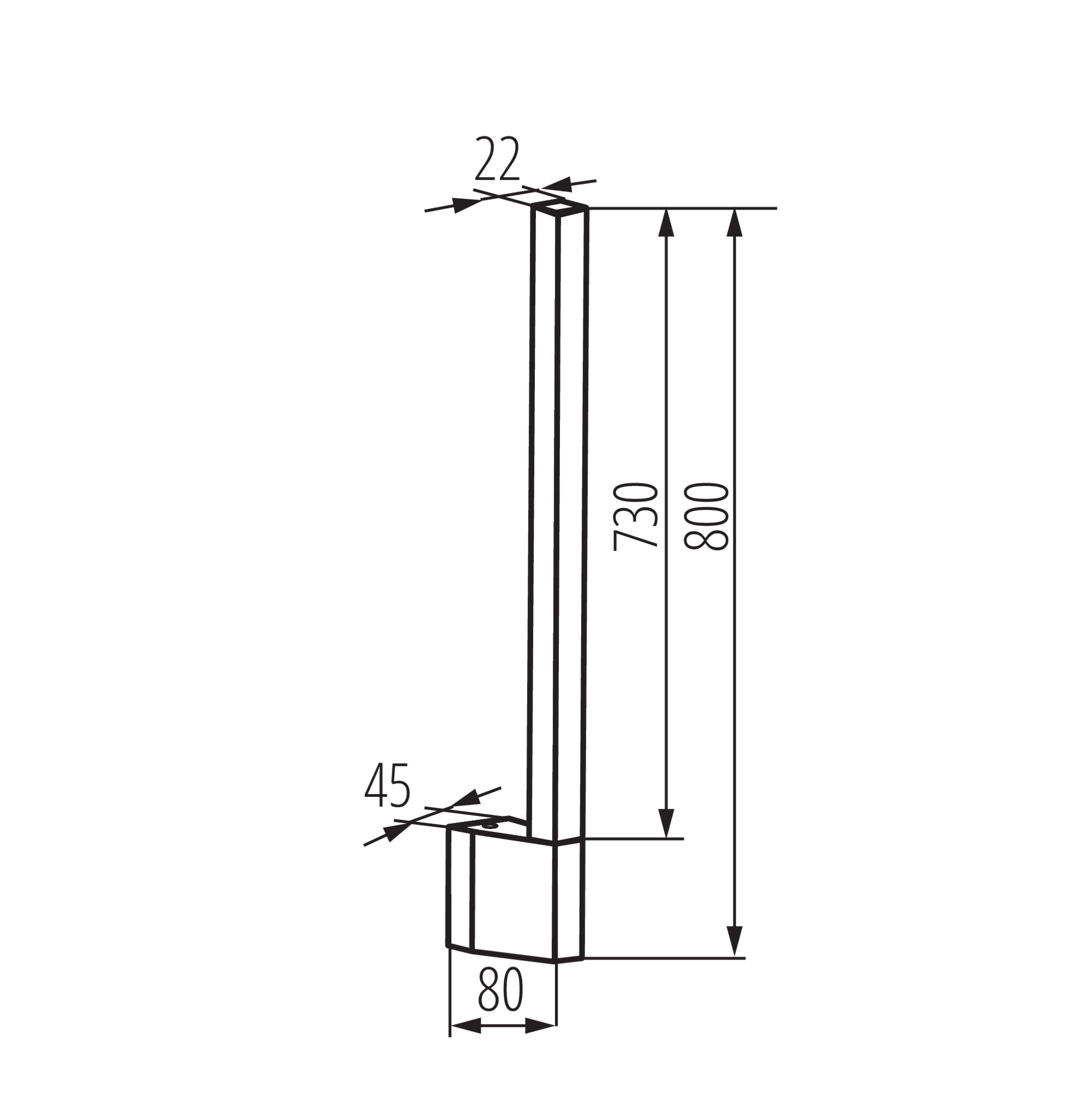 KANLUX Väggarmatur YALTE 10W 3000/4000K 800mm - 5