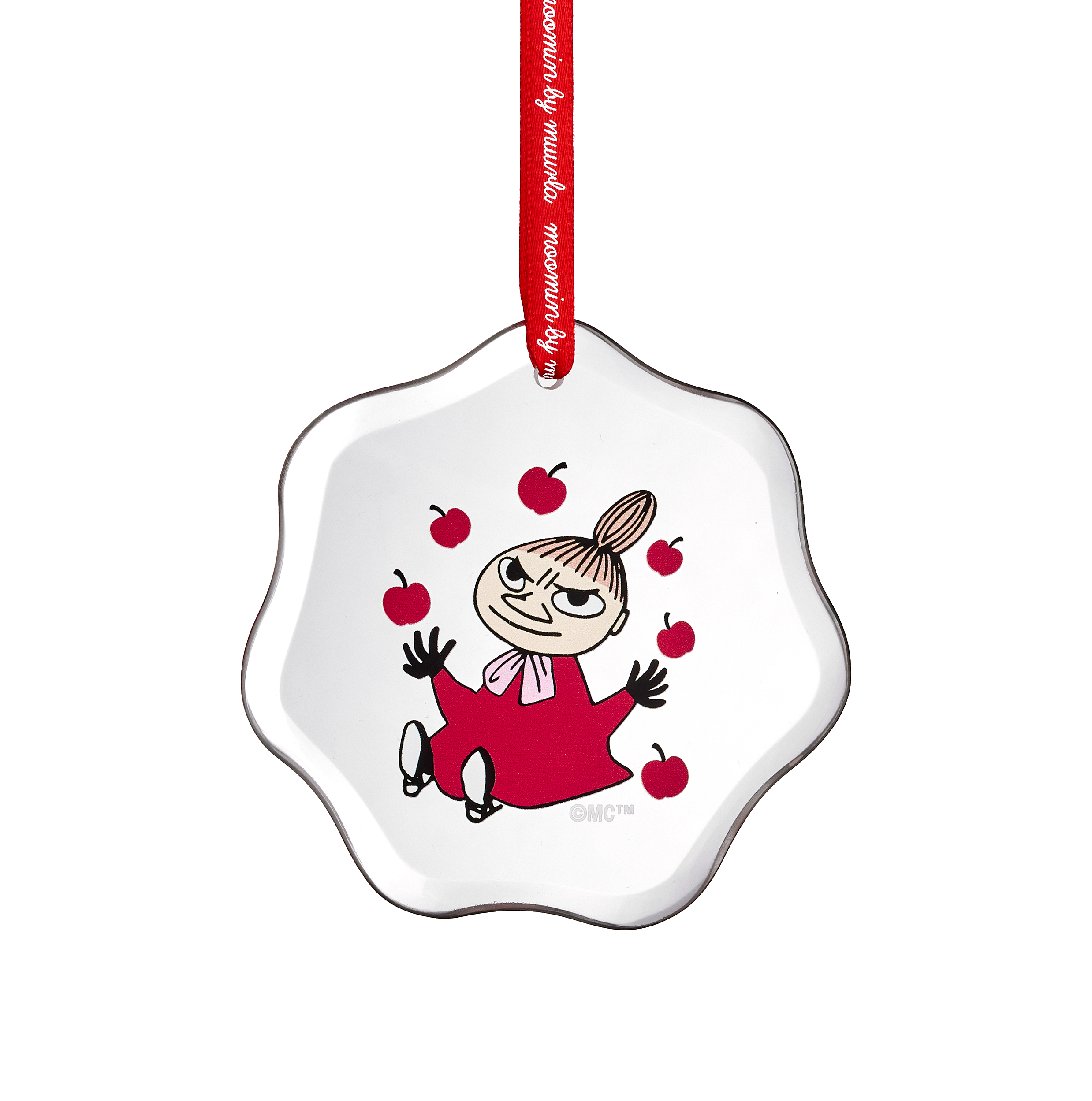 Moomin Hanging Glass Christmas Decoration - Little My - 2