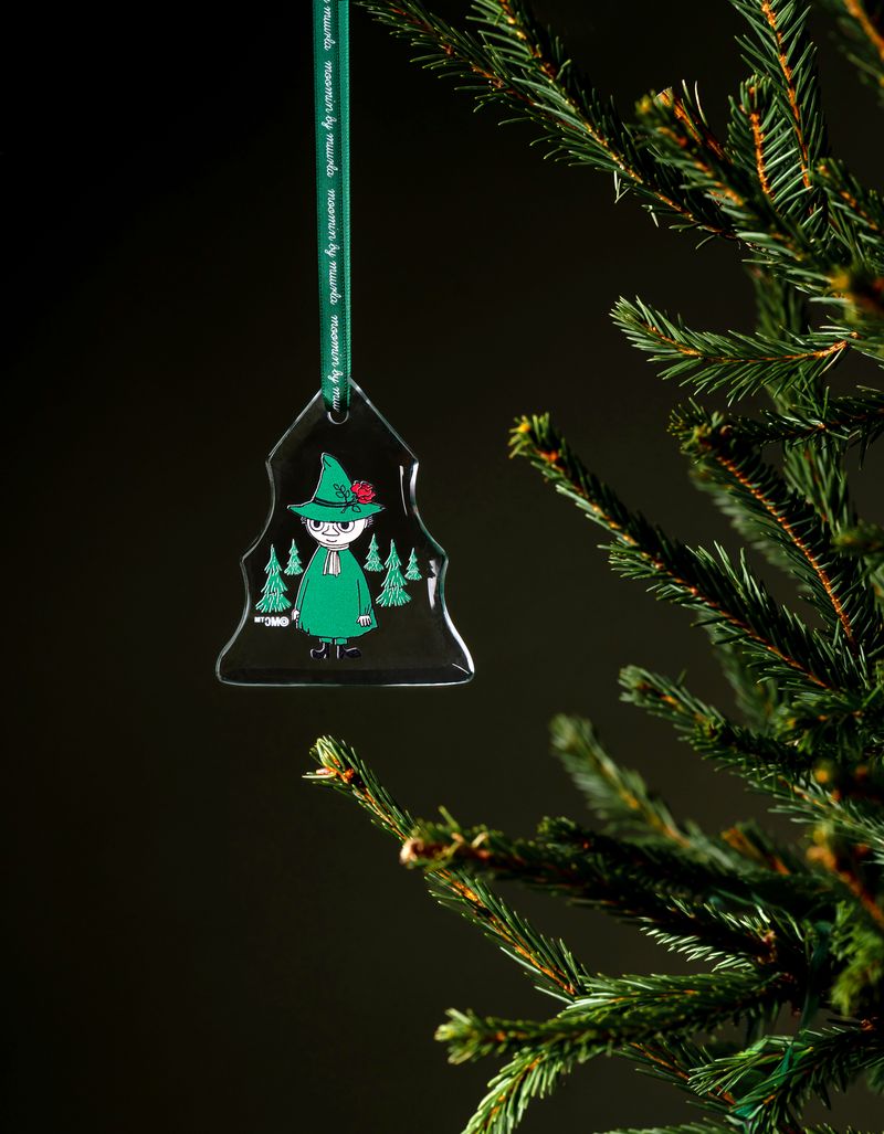 Mumin Hängande Juldekoration i glas - Snusmumriken - 3