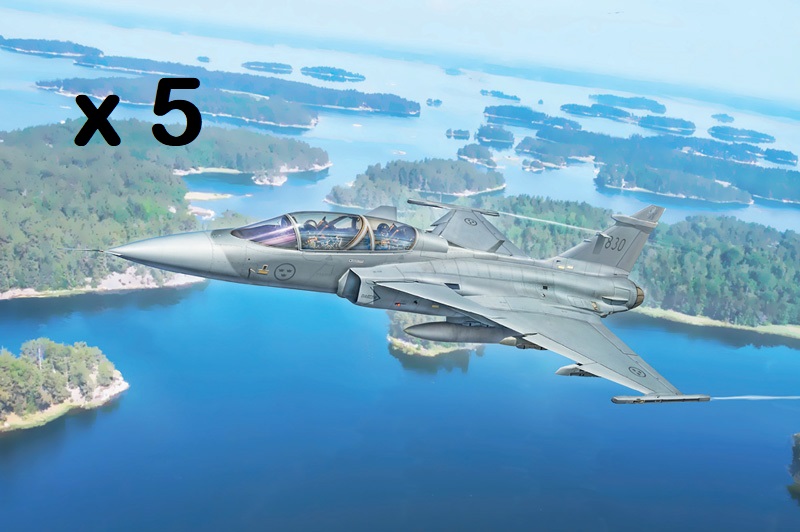 1/72 5 x JAS-39D Gripen Twin Seater