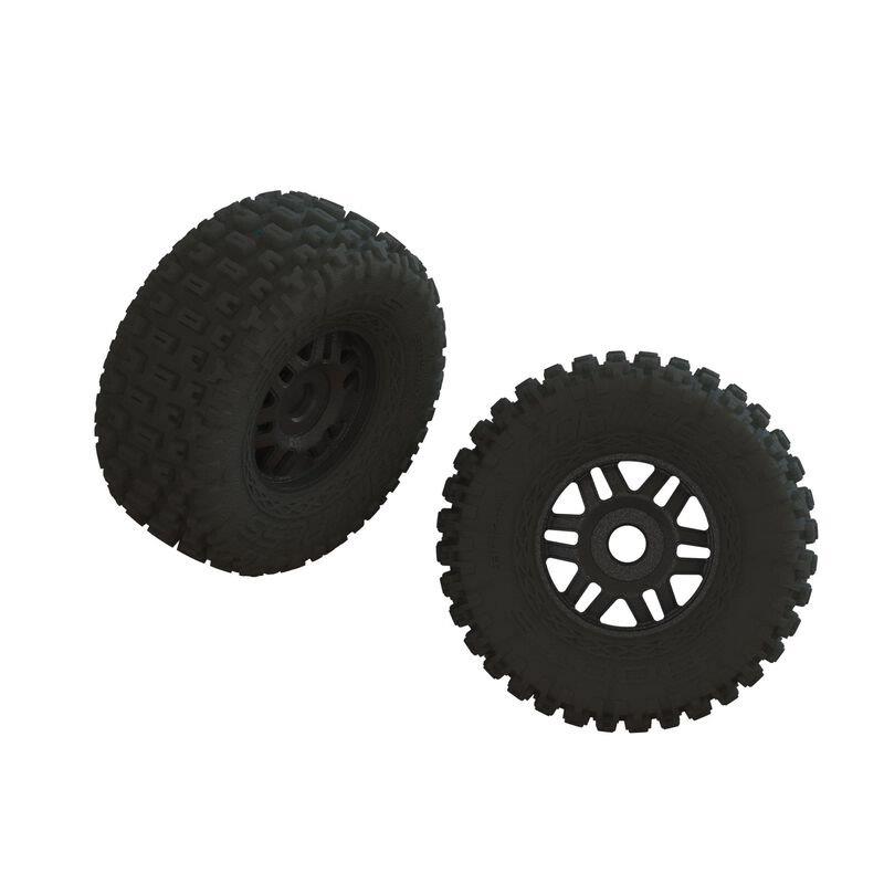 ARRMA dBoots FORTRESS LP Tire Set Glued Black (2)