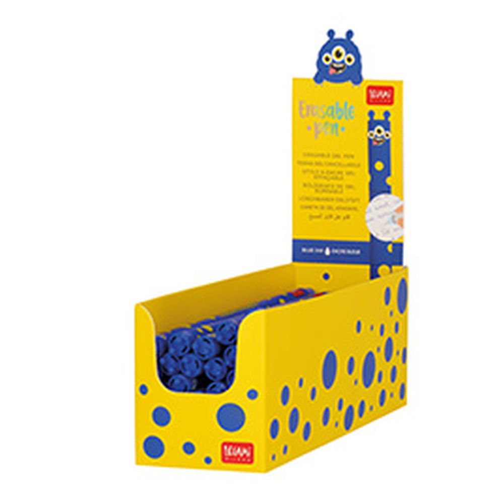 Erasable gel pen, Monster, blå, gelpenna med utsuddbart bläck - 2