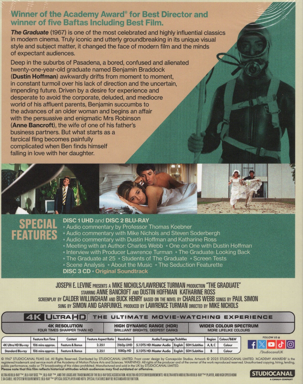 The Graduate - Collectors Edition (ej svensk text) (4K Ultra HD + Blu-ray + CD) - 2