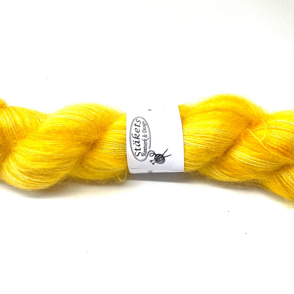 Handfärgad Kidsilk  gul