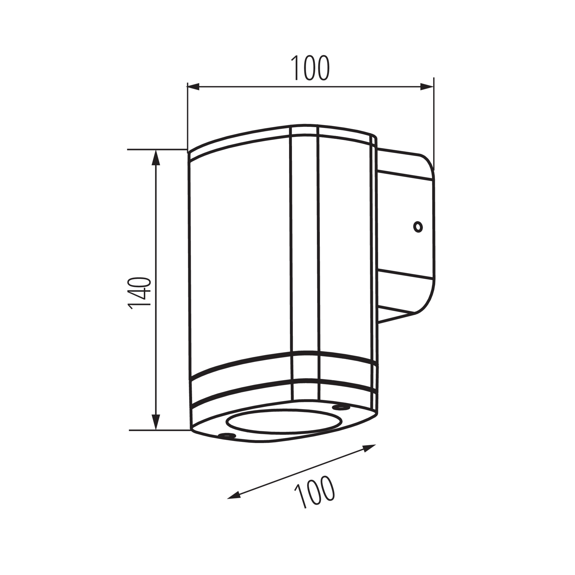 KANLUX Fasadarmatur ZEVI glas Nerljus - 5
