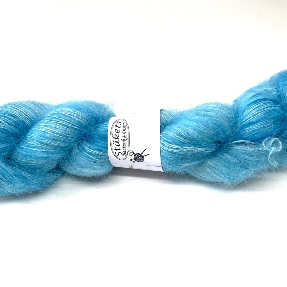 Handfärgad Kidsilk  turkos