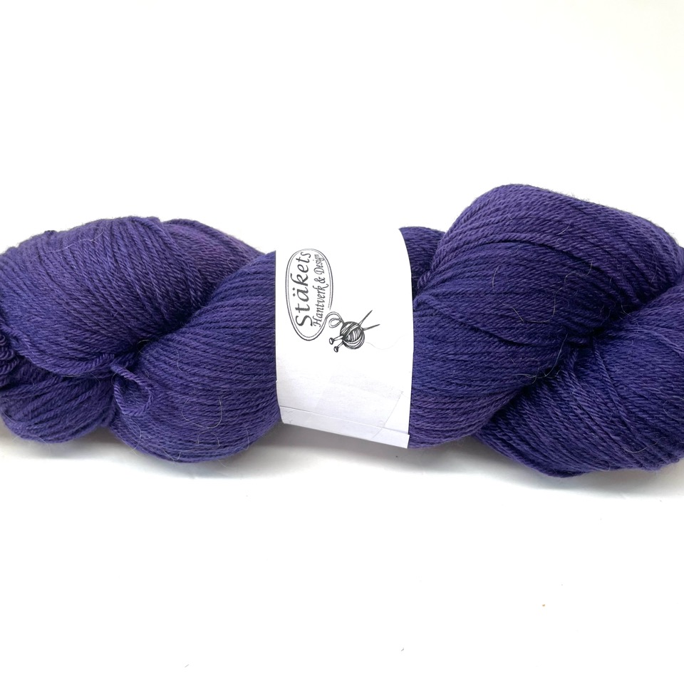 Handfärgad Stäket Sock plommonlila