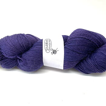 Handfärgad Stäket Sock plommonlila