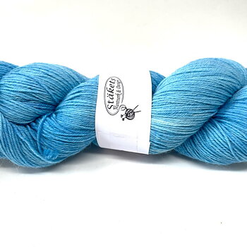 Handfärgad Stäket Sock turkos