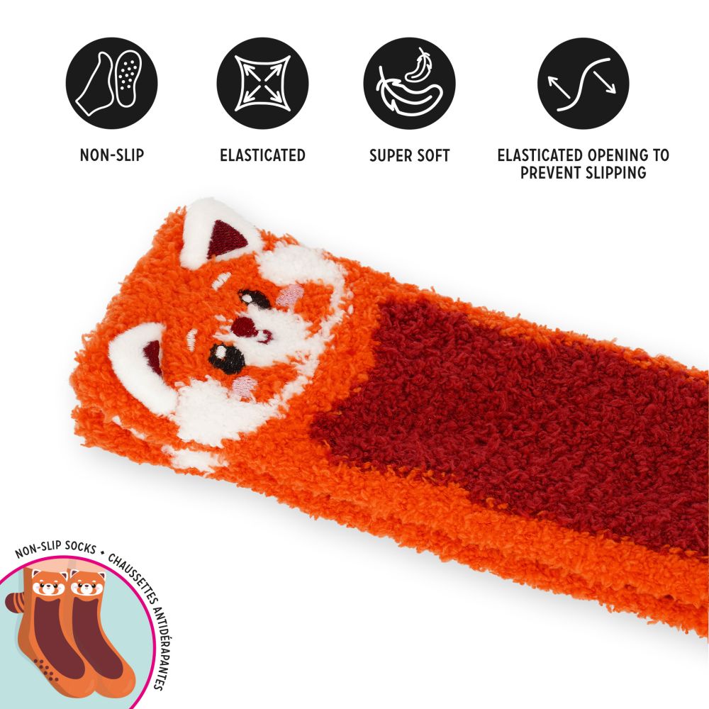 It´s a match, non slip socks, Red Panda (vuxen) - 3