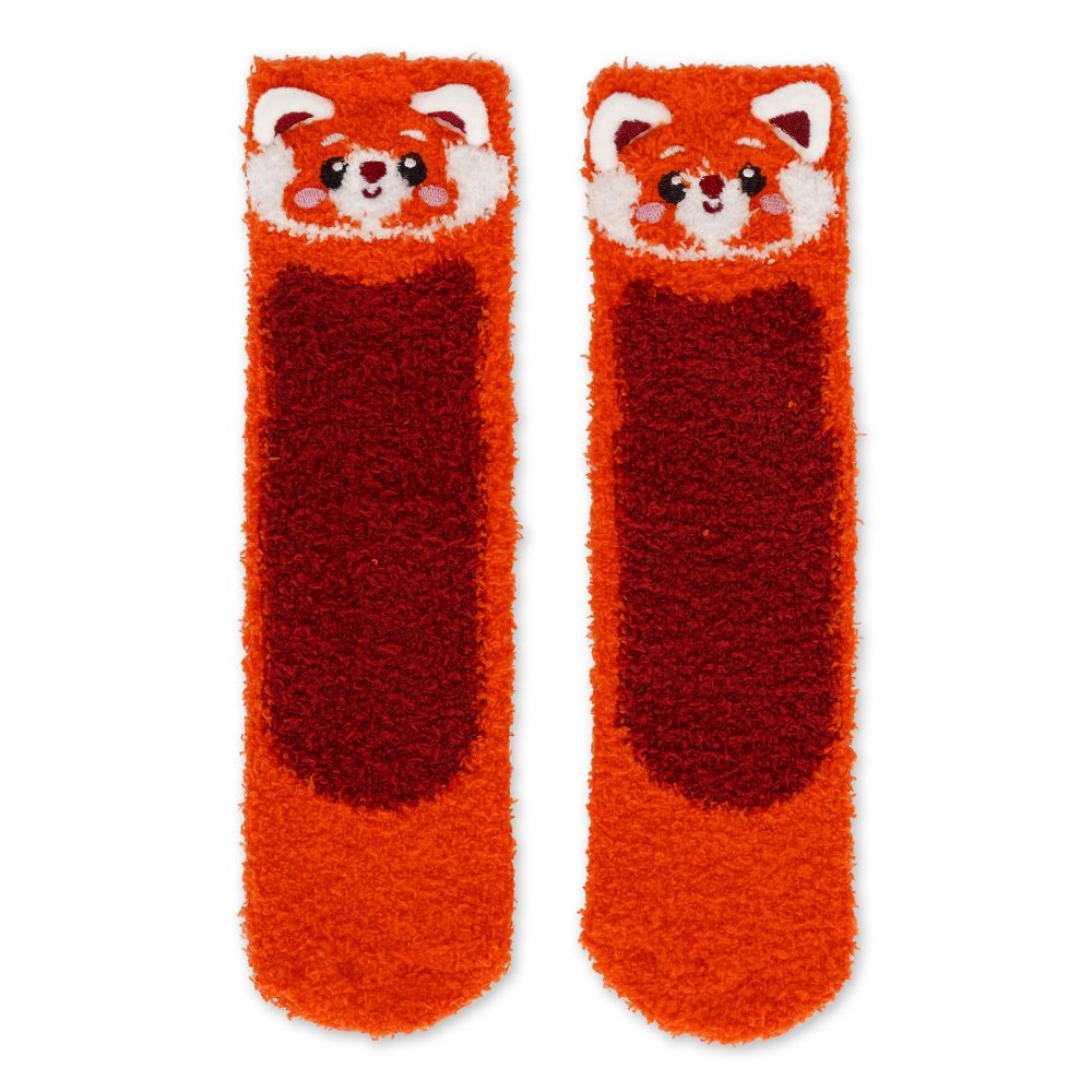 It´s a match, non slip socks, Red Panda (vuxen)