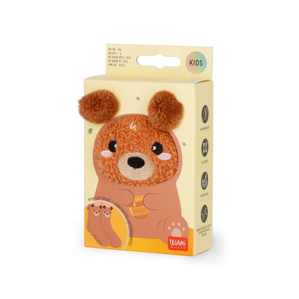 It´s a match, non slip socks, Teddy bear (barn) - 4