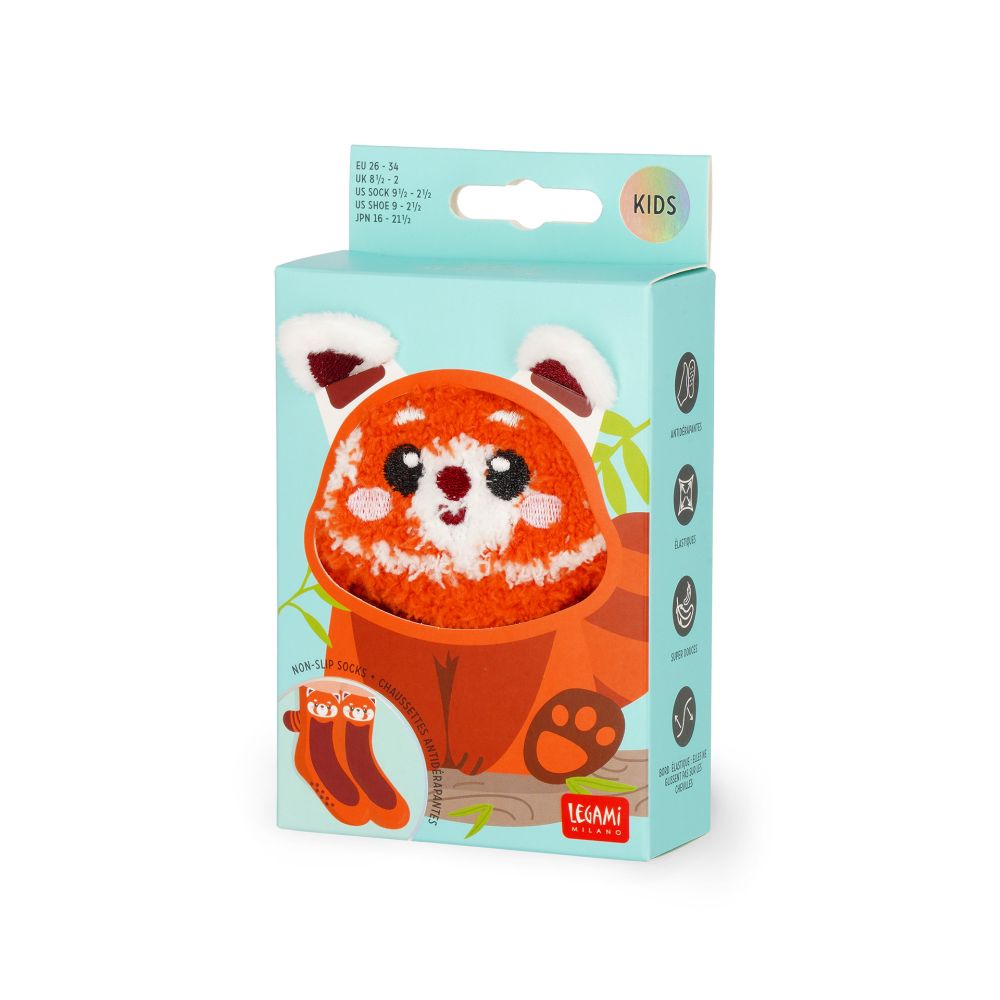 It´s a match, non slip socks, Red Panda (børn) - 4
