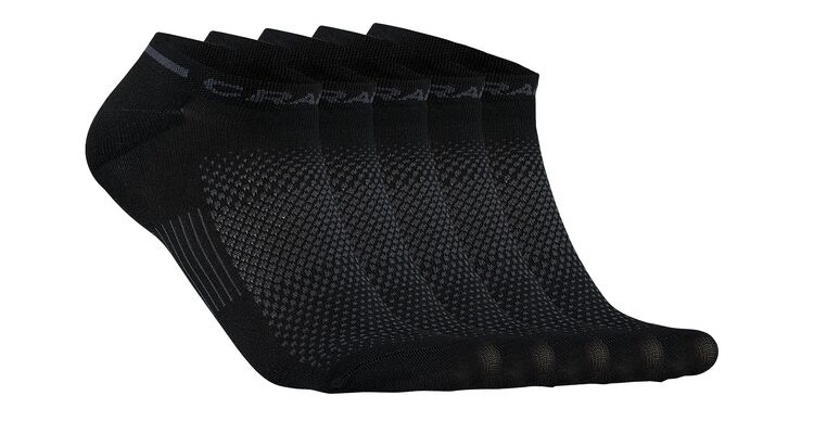 5-pack Craft Dry Shaftless strumpor Svart
