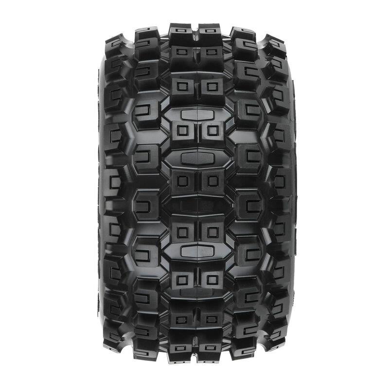 Pro-Line 1/8 Badlands MX38 F/R 3.8inch MT Tires Mounted 17mm Black Raid (2) - 2