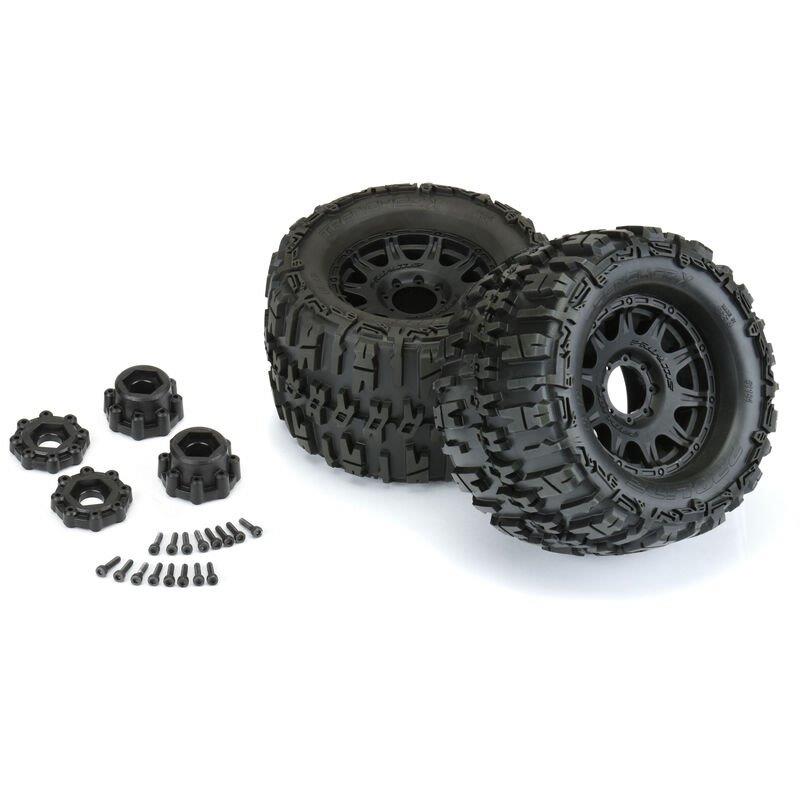 Pro-Line 1/8 Trencher X F/R 3.8inch MT Tires Mounted 17mm Black Raid (2) - 3