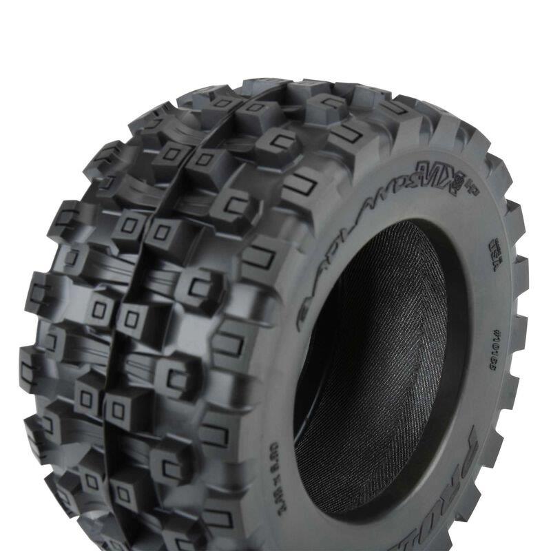 Pro-Line 1/8 Badlands MX38 HP BELTED F/R 3.8inch MT Mounted 17mm Black Raid (2) - 4