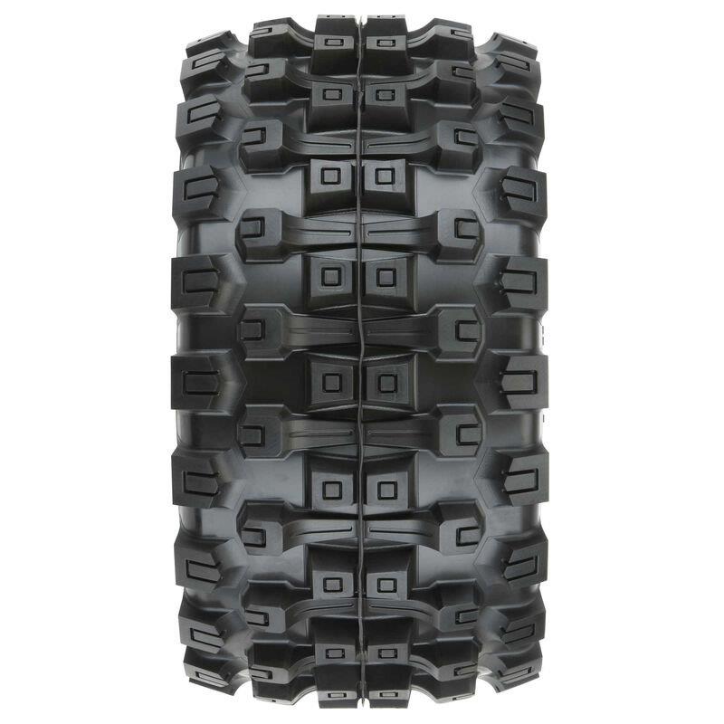 Pro-Line 1/8 Badlands MX38 HP BELTED F/R 3.8inch MT Mounted 17mm Black Raid (2) - 2