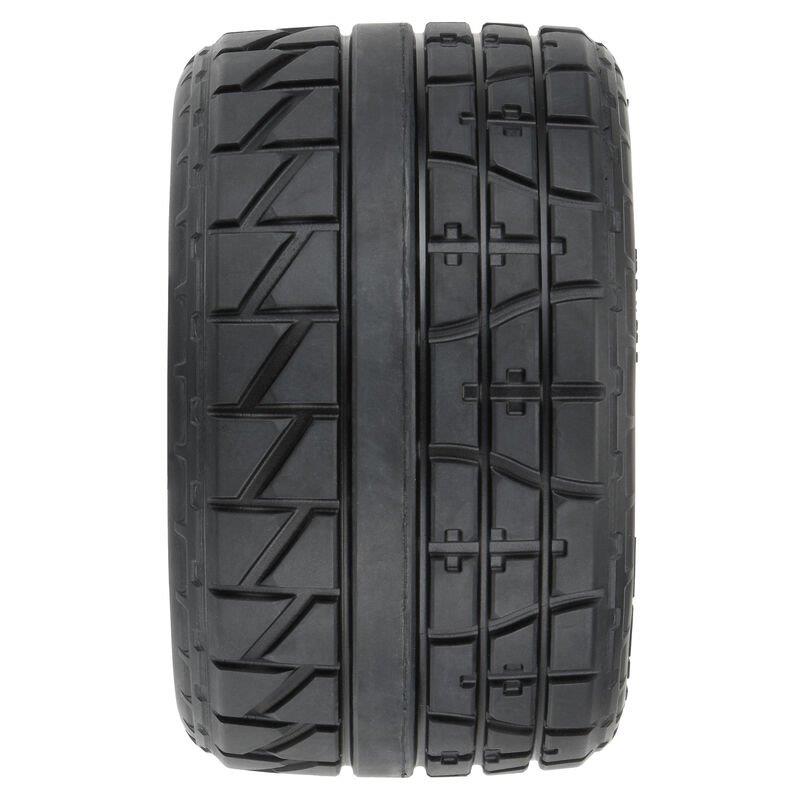 Pro-Line 1/8 Menace HP BELTED F/R 3.8inch MT Tires Mounted 17mm Black Raid (2) - 2
