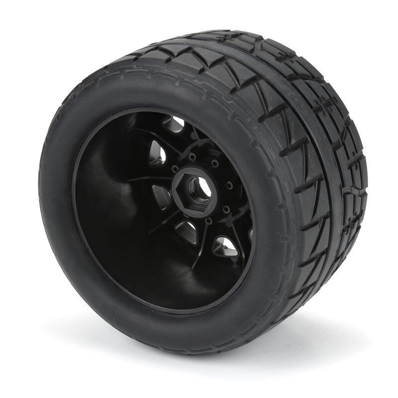 Pro-Line 1/8 Menace HP BELTED F/R 3.8inch MT Tires Mounted 17mm Black Raid (2) - 6
