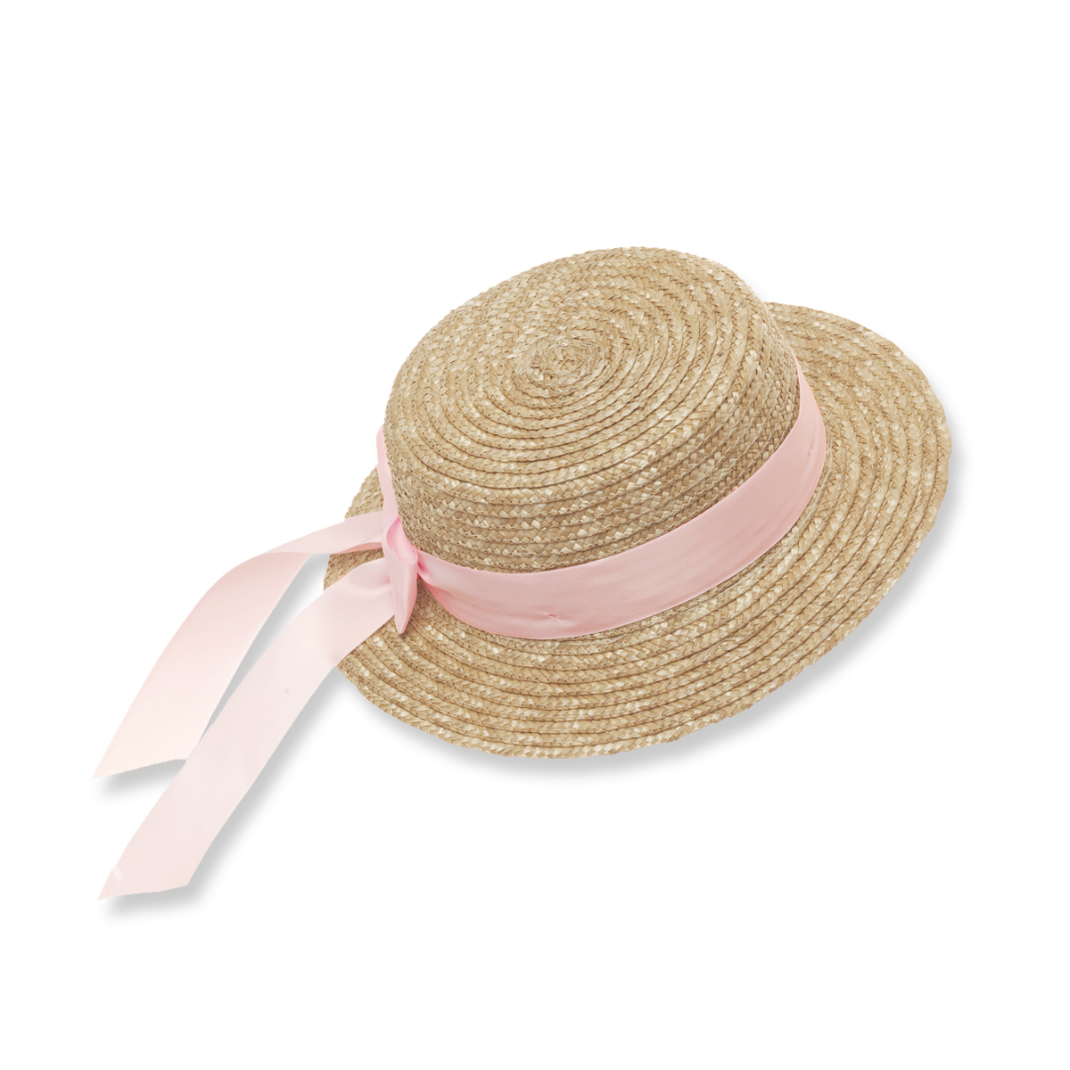 Stråhatt Madicken rosa