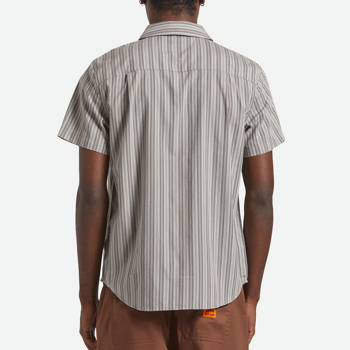 Brixton - Charter Stripe Shirt Charcoal Grey - 3