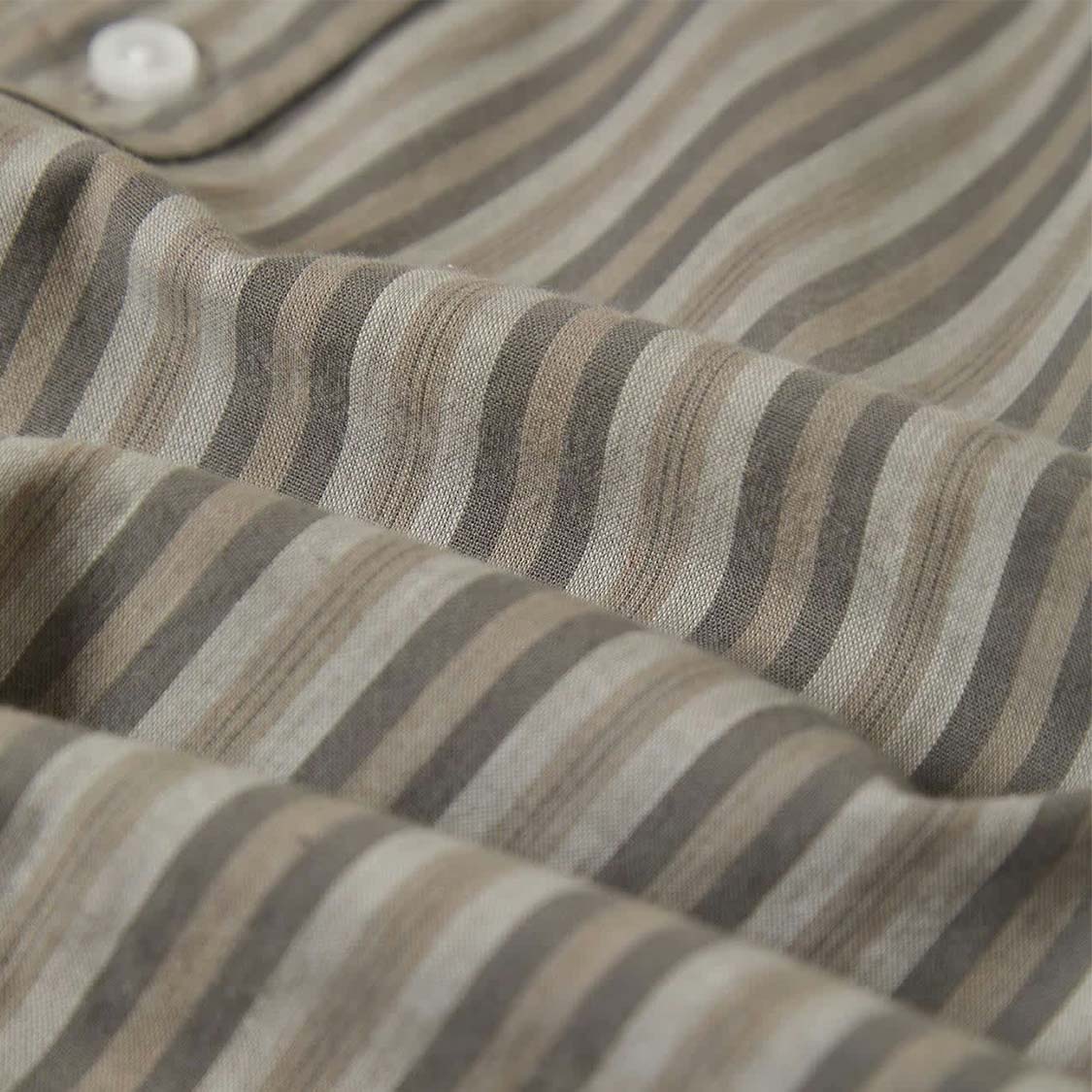 Brixton - Charter Stripe Shirt Charcoal Grey - 6