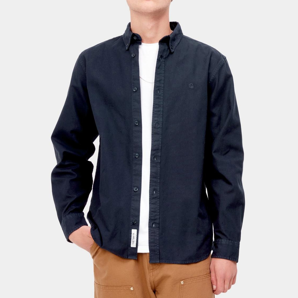 Carhartt WIP - Bolton L/S Shirt Dark Navy - 2