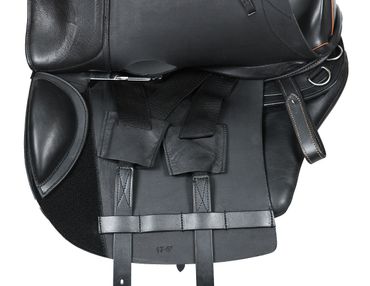 Akademisk sadel l i läder med polyflexbom. Flexzone- Saddles "Espanola - 5 Utbytbara koppjärn - 4