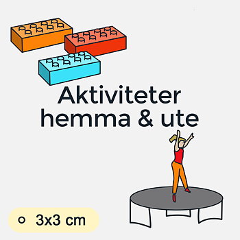 Bildstödsbilder Aktiviteter hemma & ute, 3x3 cm