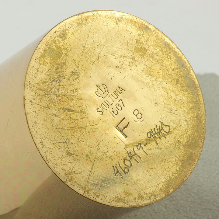 ピエール・フォルセル  モダンな真鍮製のベース  16/10cm  1960年代 (2)