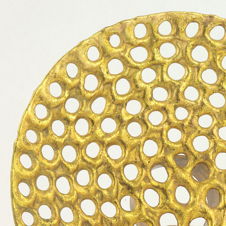ピエール・フォルセル  モダンな真鍮製のベース  16/10cm  1960年代 (2)