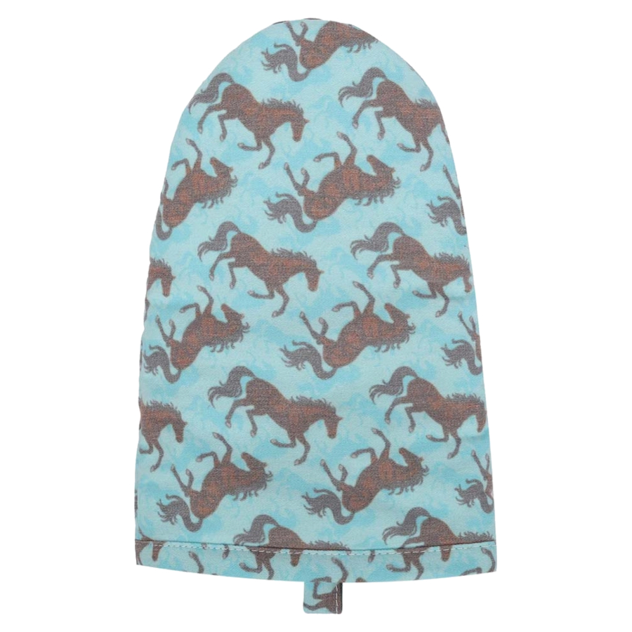 Kitchen Set AWST Intl Oven Mitt And Pot Holder Horse Motif Bay Horse Turquoise - 3