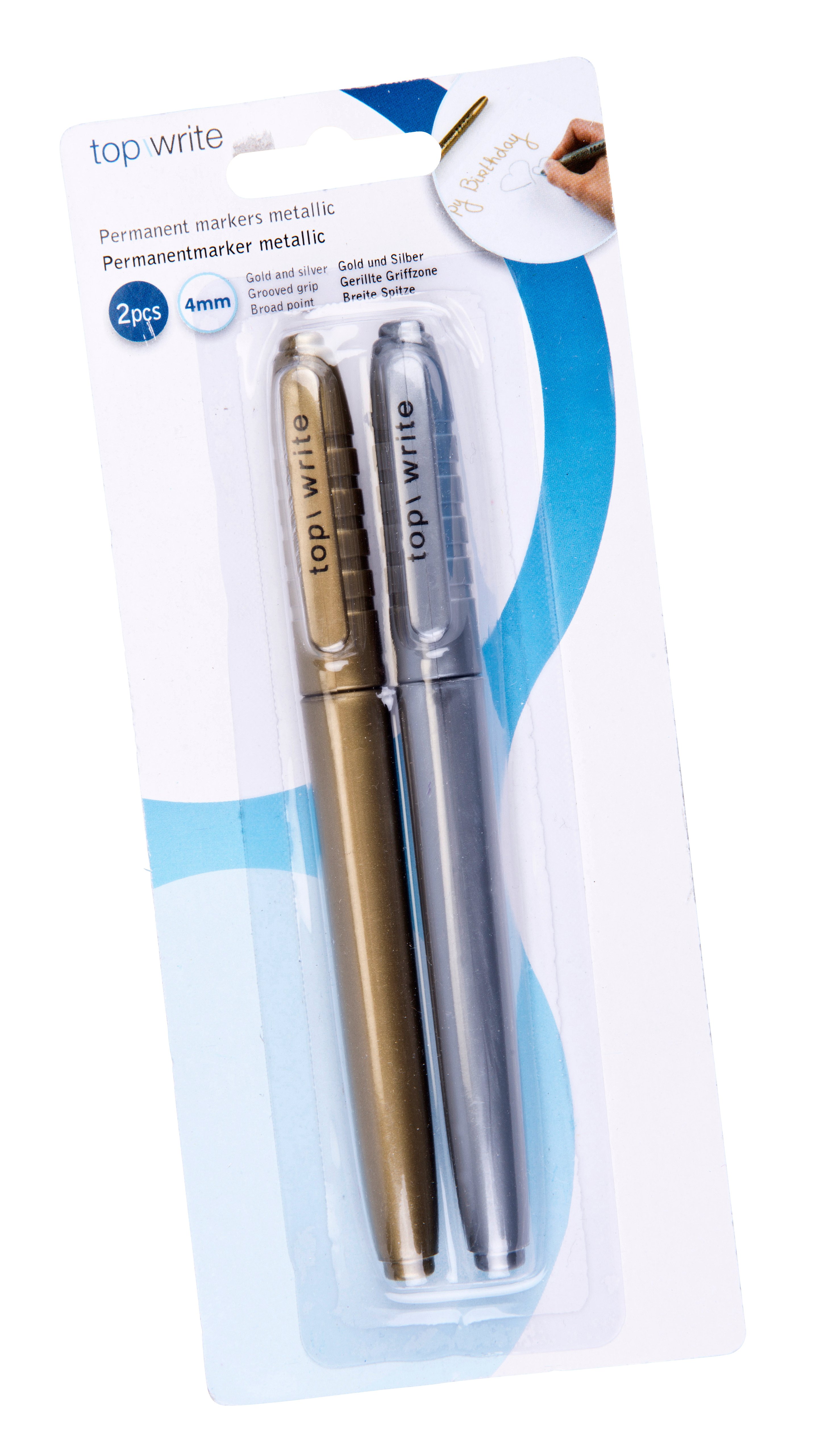 Metallic Marker Guld & Silver 4mm 2-pack - 2