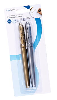 Metallic Marker Guld & Silver 4mm 2-pack