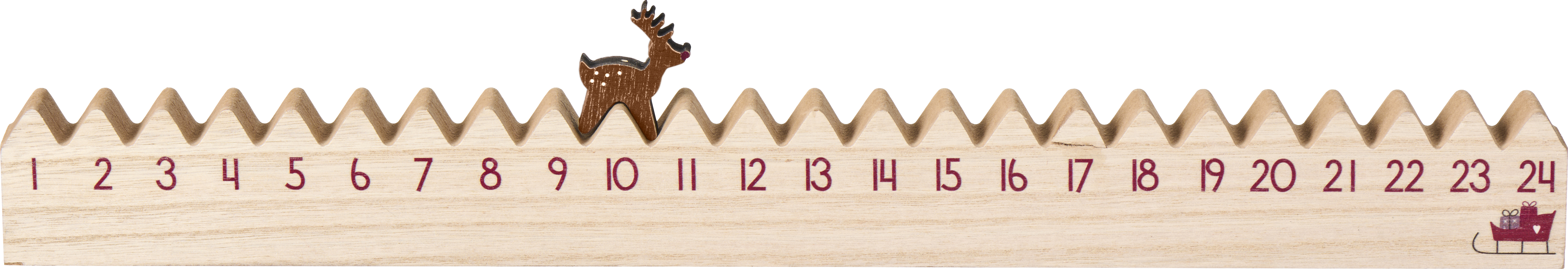Advent calendar - Calendar with walking reindeer 1-24 - 2