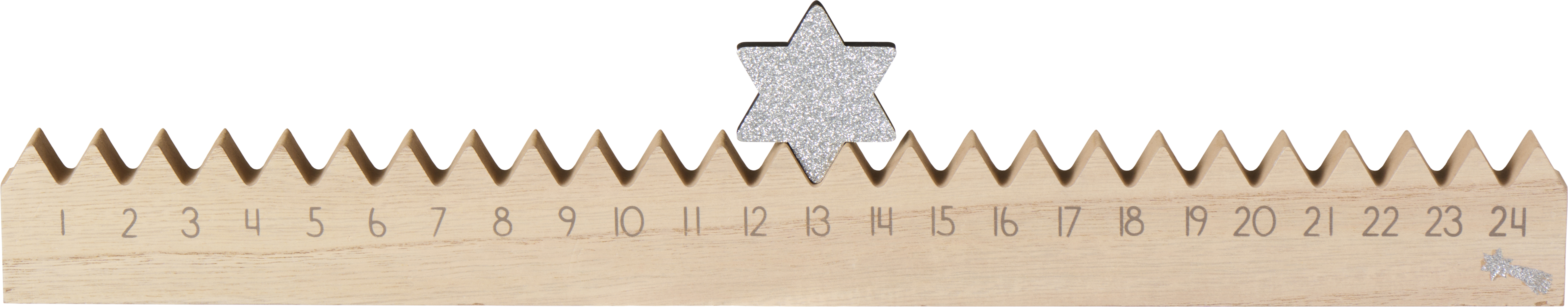 Julkalender - Kalender med en rullbar stjärna 1-24  - 2