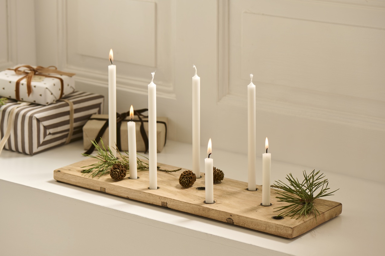 Ljusstake Bräda - Trä  - Träbräda - 50x15 cm - 3
