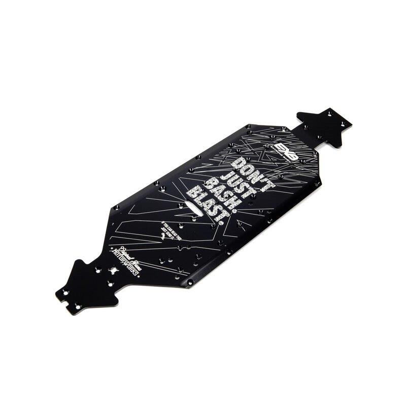 ARRMA Aluminum Chassis CNC 7075 T6 SWB Black: EXB - 2