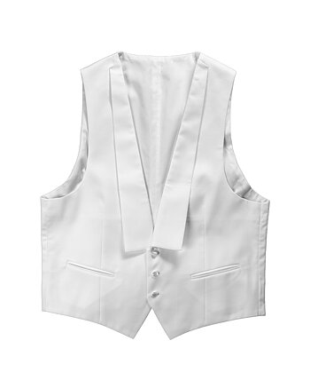 Exklusiv vit väst med hel rygg