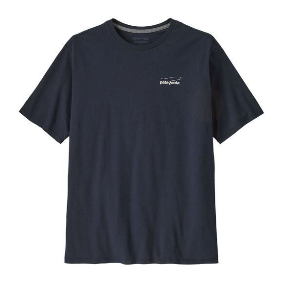 Patagonia Mens's Casting Logo Responsibili Tee - Smolder Blue