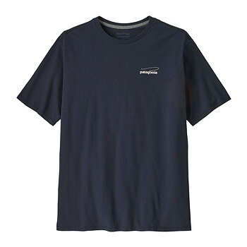 Patagonia Mens's Casting Logo Responsibili Tee - Smolder Blue