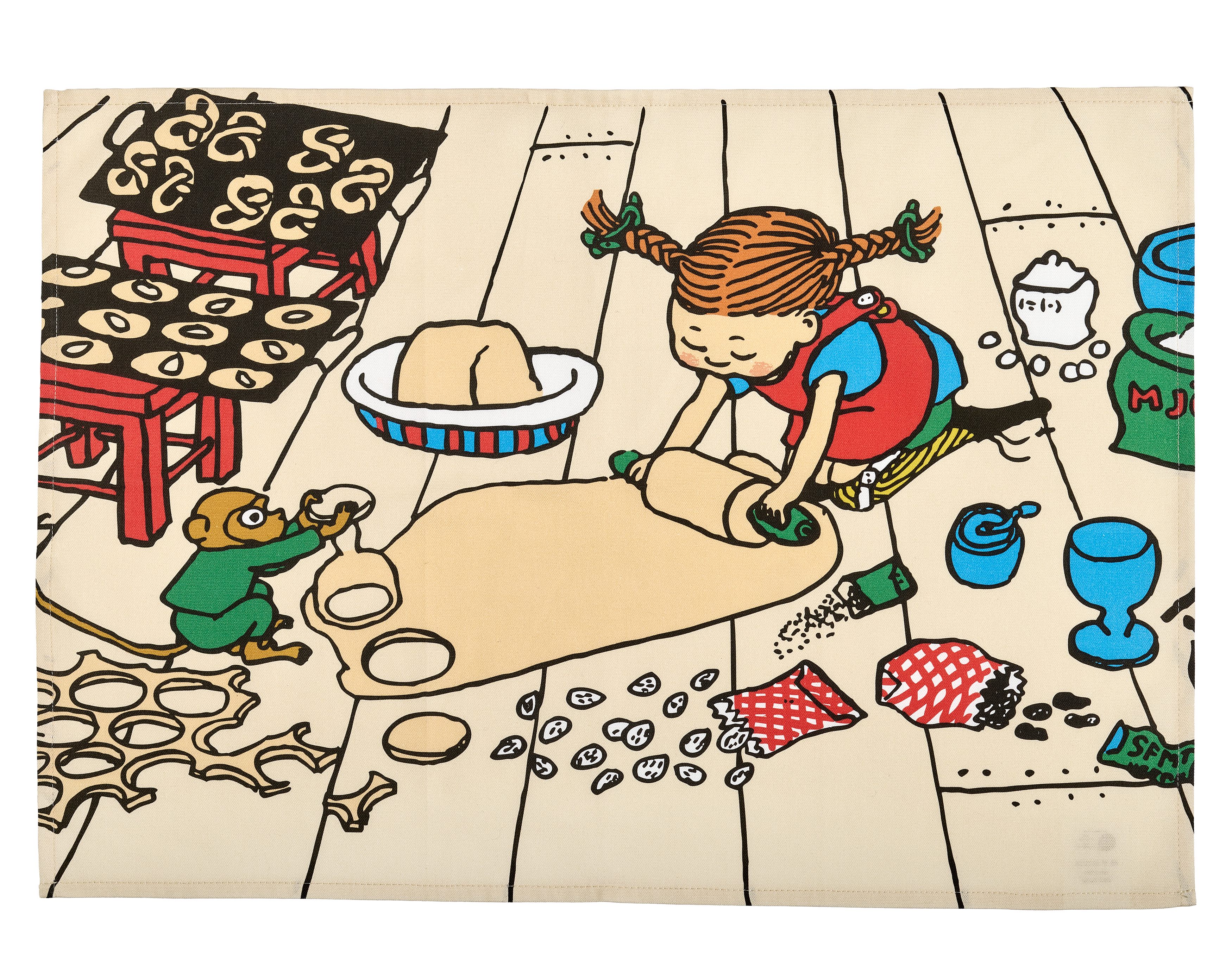 Pippi Långstrump Kökshandduk 50x70 cm - Baking
